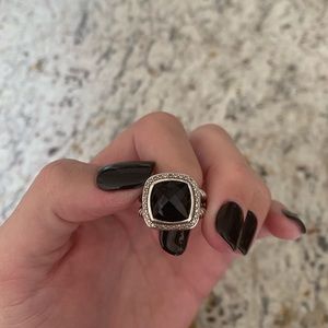 David Yurman Albion Ring, 11 mm with diamonds